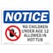 Signmission OSHA Notice, 5" Height, No Children Under Age 12 Allowed Sign With Symbol, 7" X 5", Landscape OS-NS-D-57-L-14448 - alternate 1